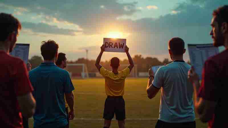 3-Way Lines: Analyzing Draws in Football Betting, Concept art for illustrative purpose, tags: beim unentschieden - Monok
